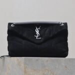 {Style No: ZTZ6FR54} PUFFER SMALL 29 IN BLACK SUEDE SILVER HARDWARE