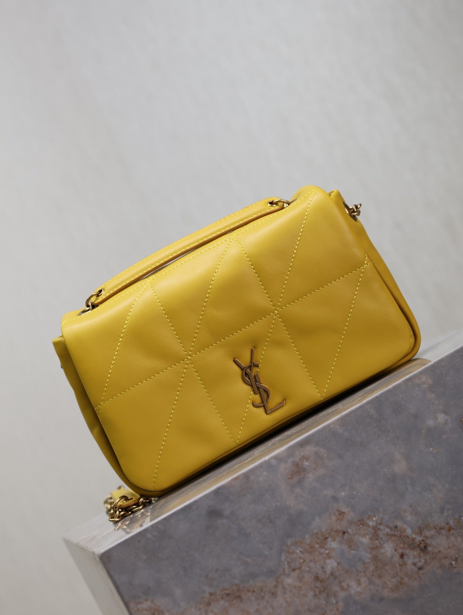 {Style No: 27KV6ULK} JAMIE 4.3 MINI BAG 20 IN MUSTARD YELLOW LAMBSKIN COPPER HARDWARE - Image 3