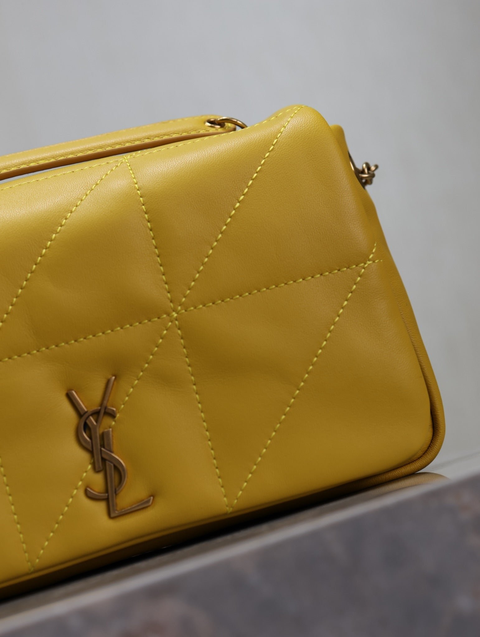 {Style No: 27KV6ULK} JAMIE 4.3 MINI BAG 20 IN MUSTARD YELLOW LAMBSKIN COPPER HARDWARE - Image 7