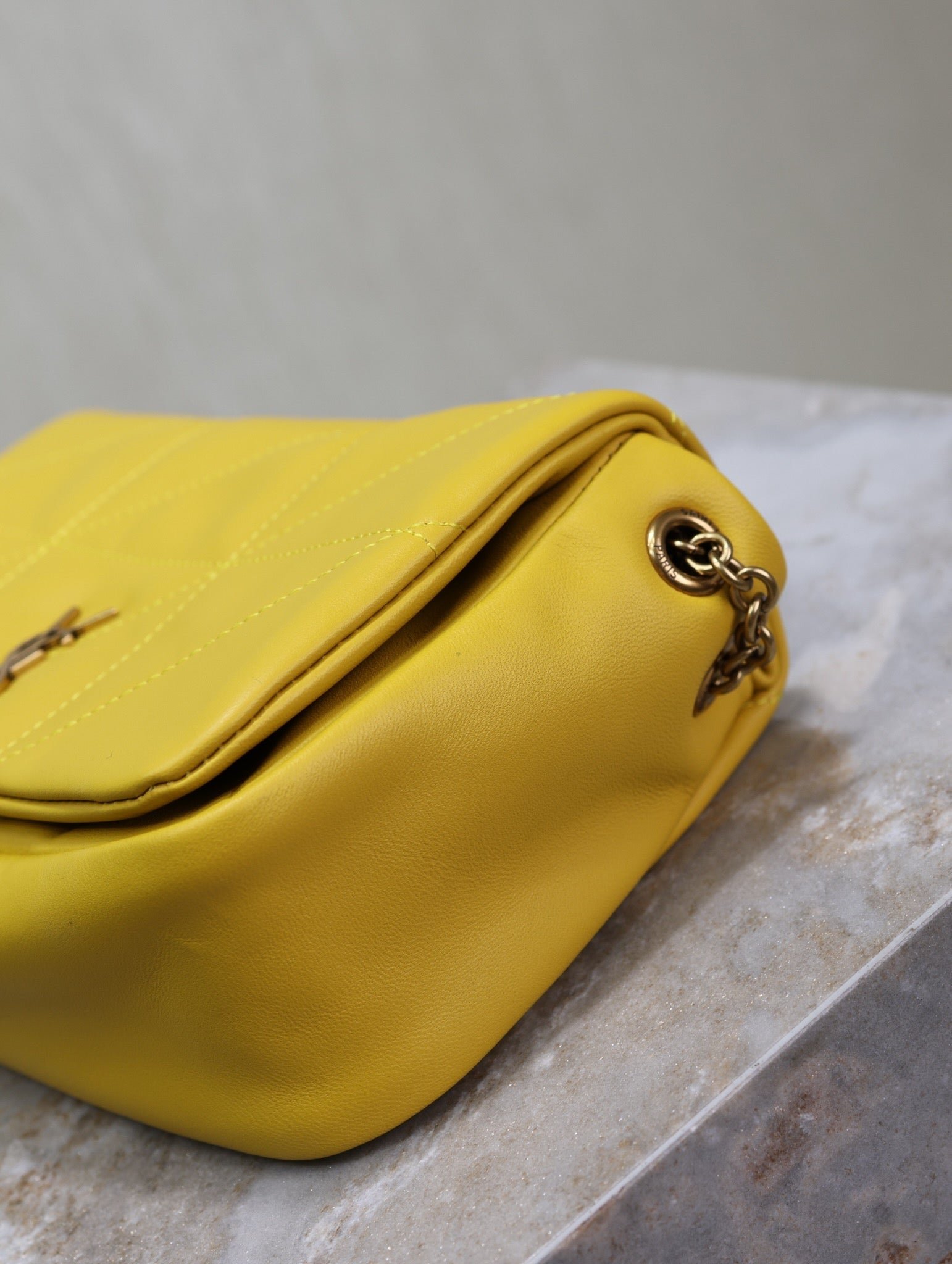 {Style No: 27KV6ULK} JAMIE 4.3 MINI BAG 20 IN MUSTARD YELLOW LAMBSKIN COPPER HARDWARE - Image 2