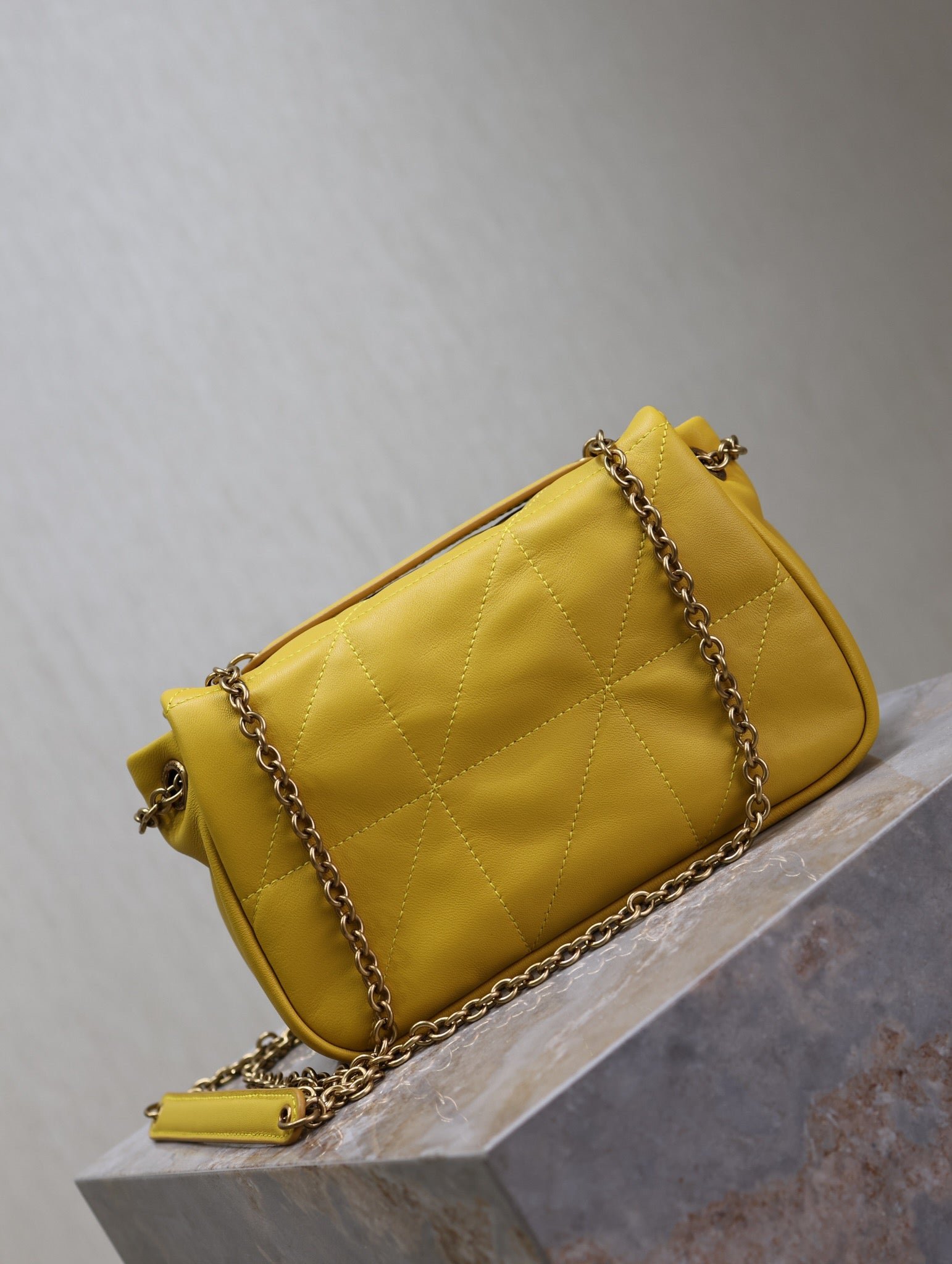 {Style No: 27KV6ULK} JAMIE 4.3 MINI BAG 20 IN MUSTARD YELLOW LAMBSKIN COPPER HARDWARE - Image 8