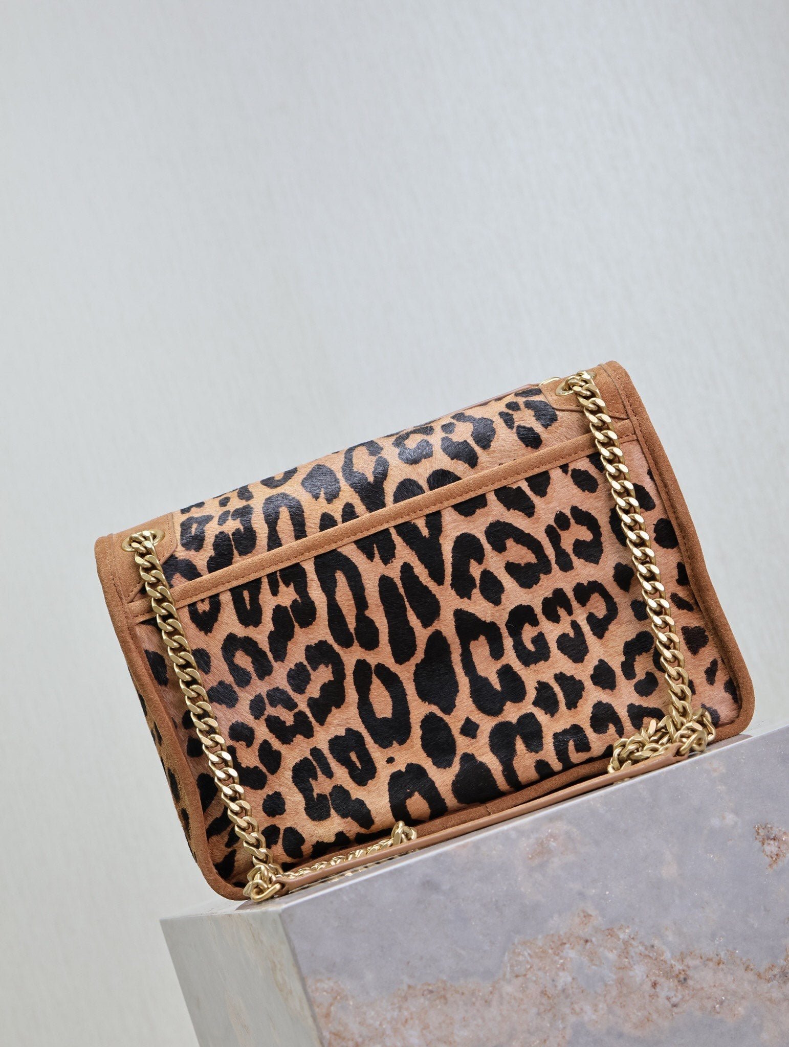 {Style No: 8XMR247B} NIKI MEDIUM 28 IN LEOPARD PRINT CALFSKIN AND BROWN SUEDE TRIM - Image 5