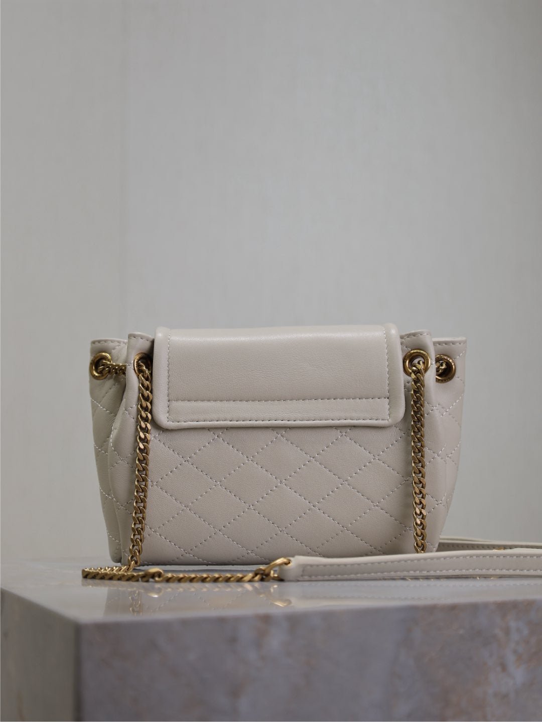 {Style No: CG7D98C1} MINI NOLITA BAG 18 IN WHITE LAMBSKIN COPPER HARDWARE - Image 2