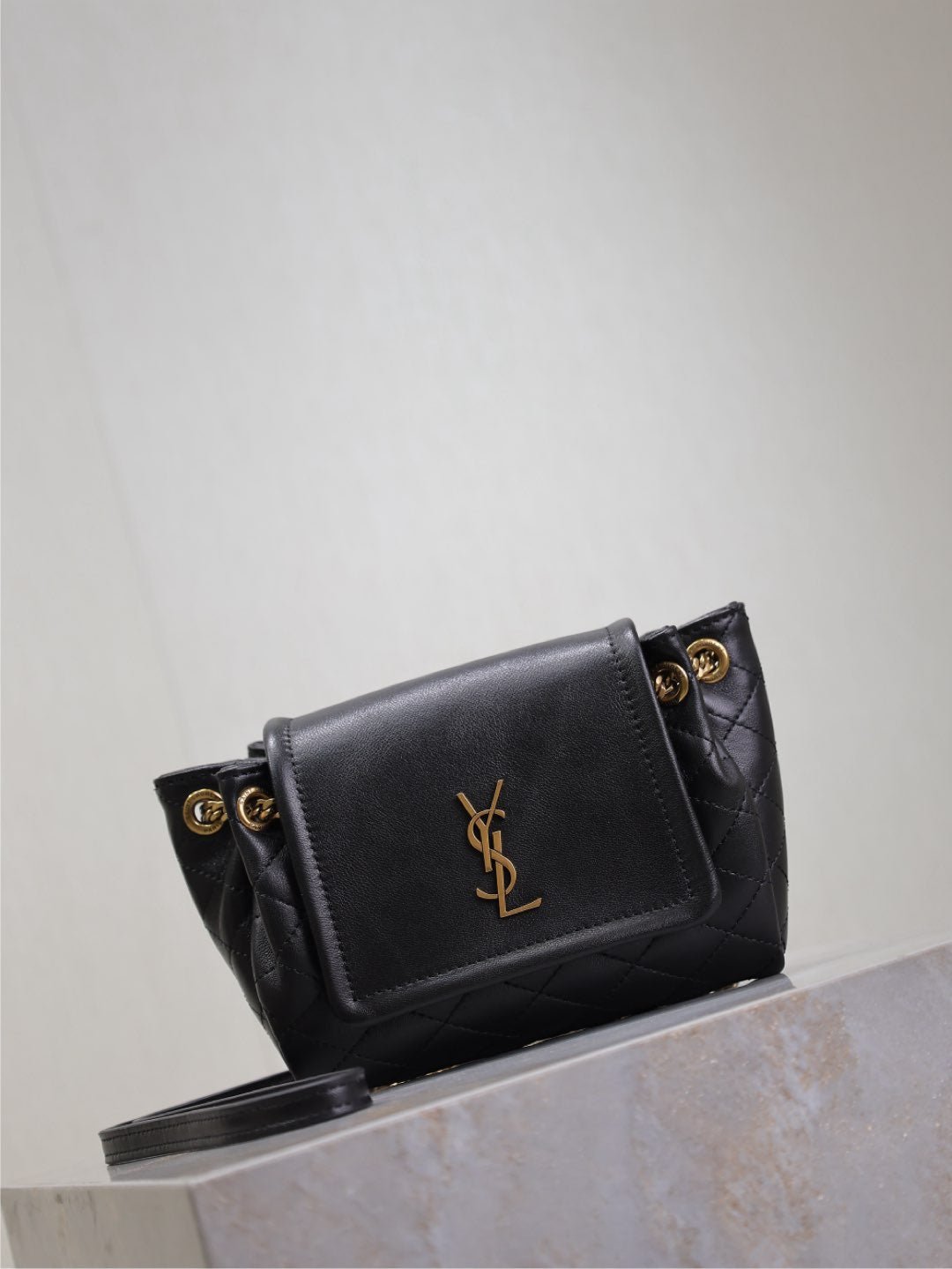 {Style No: B33W918D} MINI NOLITA BAG 18 IN BLACK LAMBSKIN COPPER HARDWARE - Image 3