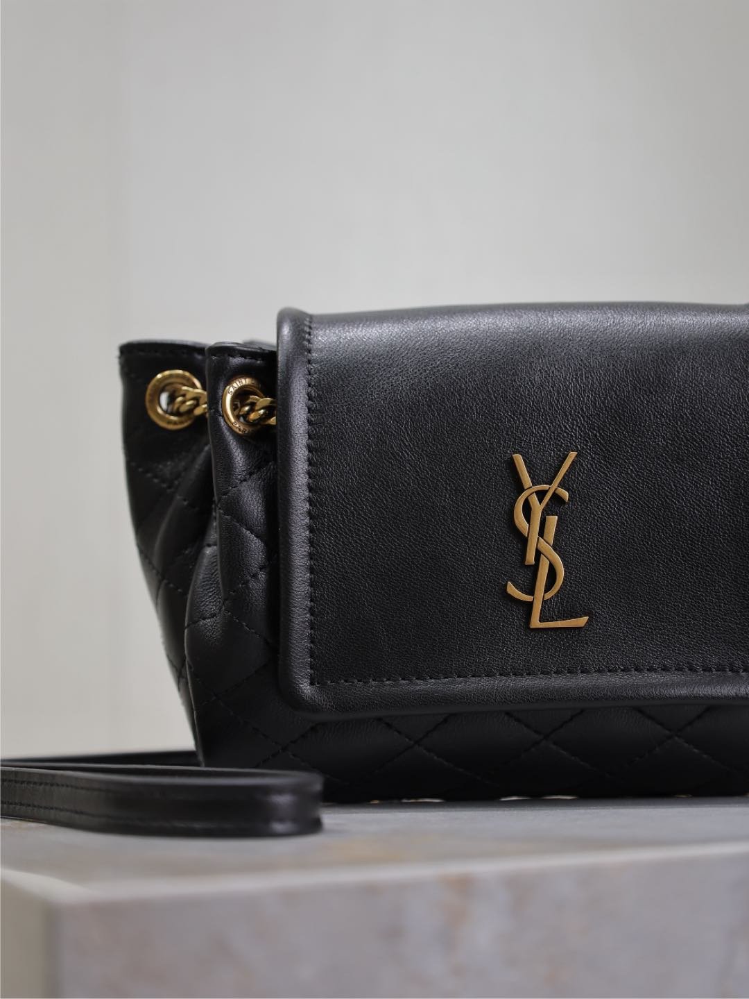 {Style No: B33W918D} MINI NOLITA BAG 18 IN BLACK LAMBSKIN COPPER HARDWARE - Image 7