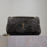 {Style No: R798RQXR} JAMIE BAG 25 IN DARK GRAY LAMB WOOL