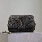 {Style No: 2TC69KLU} JAMIE BAG 20 IN DARK GRAY LAMB WOOL