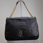 {Style No: SU9IBQFK} JAMIE 4.3 LARGE BAG 43 IN BLACK LAMBSKIN GOLD HARDWARE