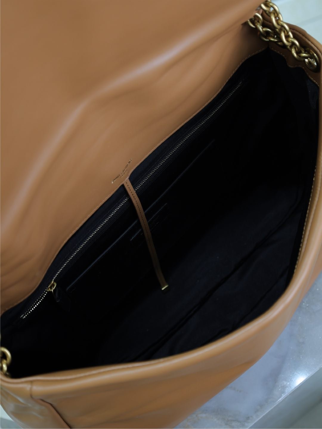 {Style No: QHKNTHL7} JAMIE 4.3 LARGE BAG 43 IN BRONZE BROWN SMOOTH LAMBSKIN GOLD HARDWARE - Image 3