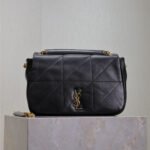 {Style No: 55U3QEEV} JAMIE 4.3 SMALL BAG 25 IN BLACK LAMBSKIN GOLD HARDWARE