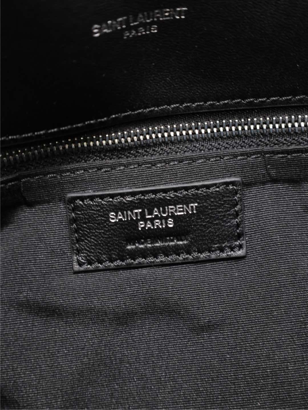 {Style No: RFX2EWN1} YSL 25S LOULOU PUFFER GM 35 IN BLACK CALFSKIN SILVER HARDWRE - Image 9
