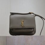 {Style No: ZA8LYI93} YSL 25S NIKI BABY 22 IN DARK OLIVE BROWN CALFSKIN GOLD HARDWRE