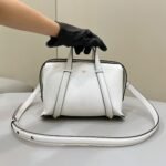{Style No: BP9P8G5F} FENDI 27 BAG IN WHITE CALFSKIN WITH GOLD HARDWARE