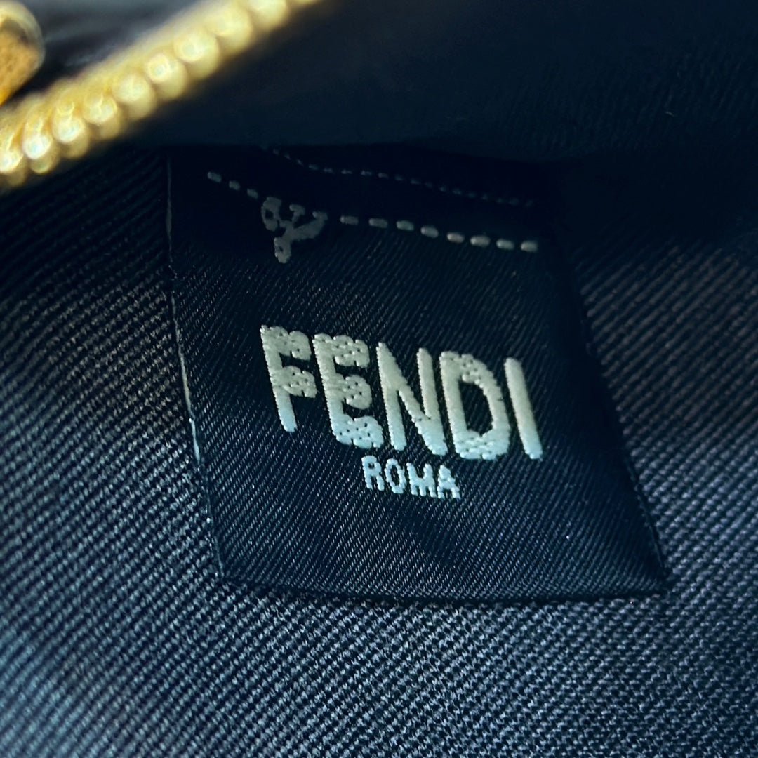 {Style No: 68XA6CC5} FENDI ROLL 22 TOTE BAG IN MIDNIGHT BLUE MIX WHITE CANVAS - Image 5
